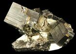 Cubic Pyrite Crystal Cluster - Peru #44576-2